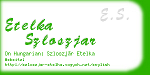 etelka szloszjar business card